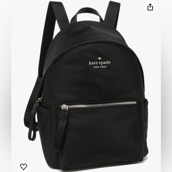 Kate Spade Chelsea Medium black Nylon Shoulder Backpack Bag - Picture 5 of 7